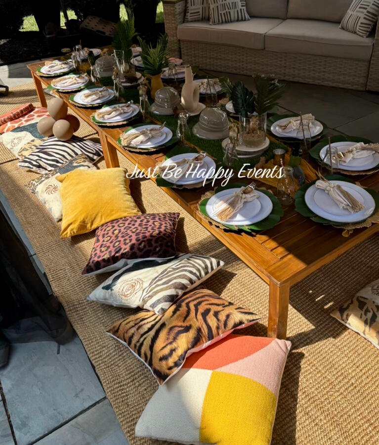 Untitled Kids party table setup with playful decor and themed details